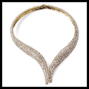 AMRITA SINGH Agatha Collar Austrian Crystals Gold